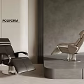 Poliform Modern Lounge Chairs In Black And Beige For Contemporary Interior