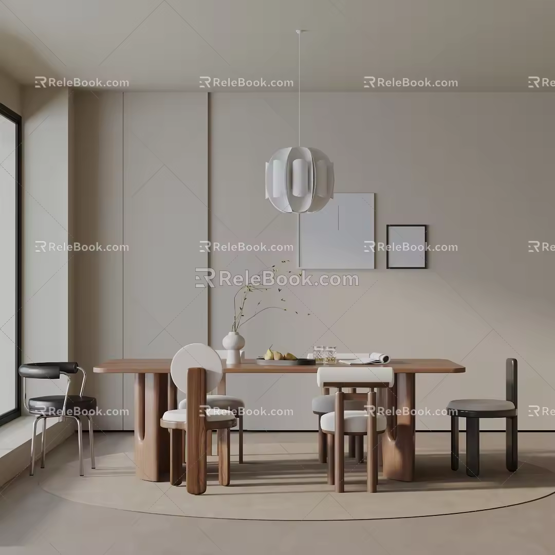 Modern table combination 3d model