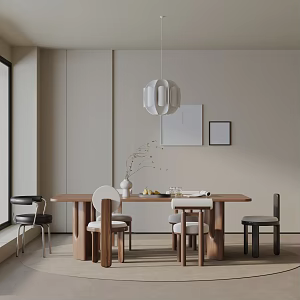 Modern table combination 3d model
