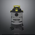 SURTEK Black Industrial Vacuum Cleaner with Yellow Handle Transparent Section and Wheels