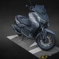 Stylish Black Modern Motorcycle With Sleek Aerodynamic Design And Powerful Engine 3d model