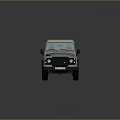 Classic Gray Off Road Car With White Roof And Large Tires