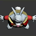 Cartoon Rabbit Character With Red Coat Yellow Bow Tie And Smiling Expression