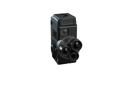Vintage Twin Lens Reflex Camera Featuring Classic Black Body And Retro Design 3d model