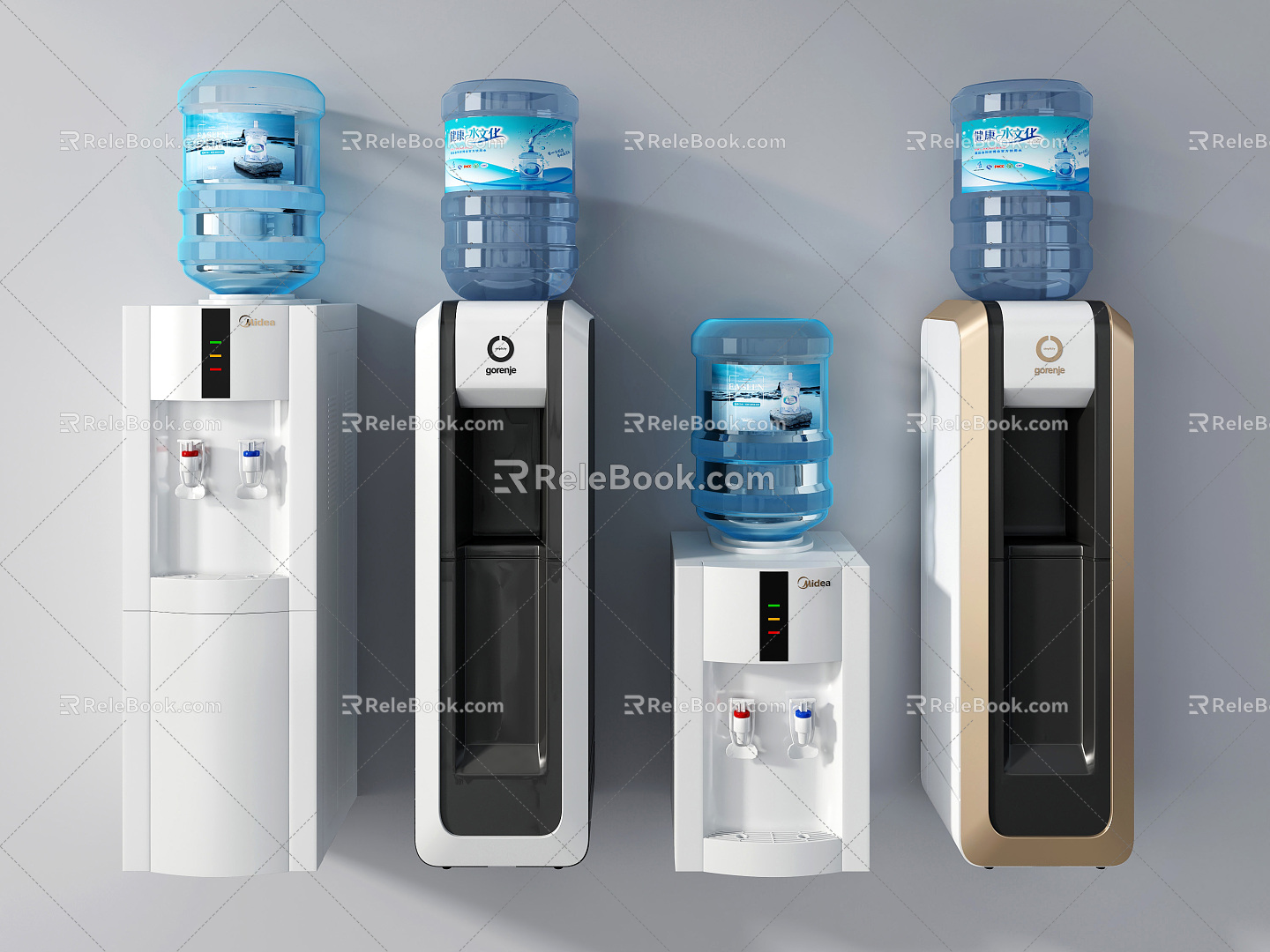 Modern water dispenser water dispenser water purifier 3d model