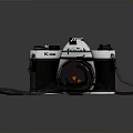 Vintage K mart Mechanical Camera With Black Silver Body And Orange Lens