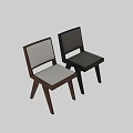 Modern Accent Chair With Gray Fabric Upholstery And Black Wooden Frame Design
