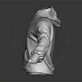 Comfortable Gray Casual Hoodie With Hood Long Sleeves And Front Pocket