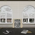 Modern Window Blinds For Arch Windows In Living Room With Natural Light And Decorative Plants