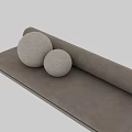 Beige Ball Shaped Pillows With Soft Linen Material For Modern Cozy Sofa Decor