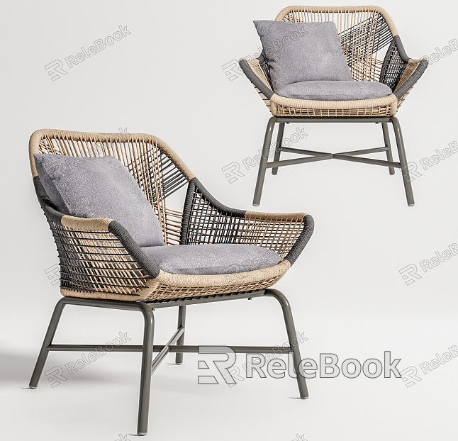 Modern leisure chair rattan leisure chair model