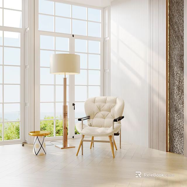 Modern Open Kitchen Design With Contemporary Lighting And Furniture 3d model 