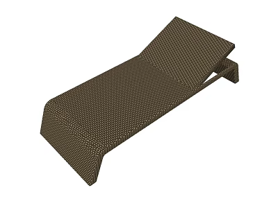 Brown Wicker Outdoor Lounge Chair With Reclining Backrest And Durable Frame Design 3d model