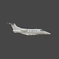 Small White Jet Aircraft With Multiple Windows Wing And Engine Parked On Ground 3d model