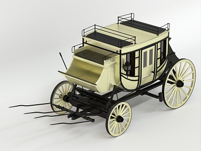 European Sightseeing Carriage 3d model