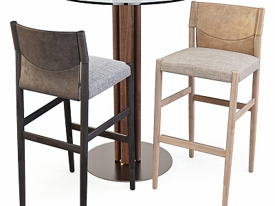 Nordic Bar Chair Bar Table 3d model