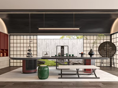 New Chinese Tea Room 3d model