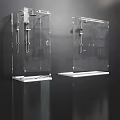 Modern Shower Sauna Enclosure with Glass Panel and Shower Head 3d model