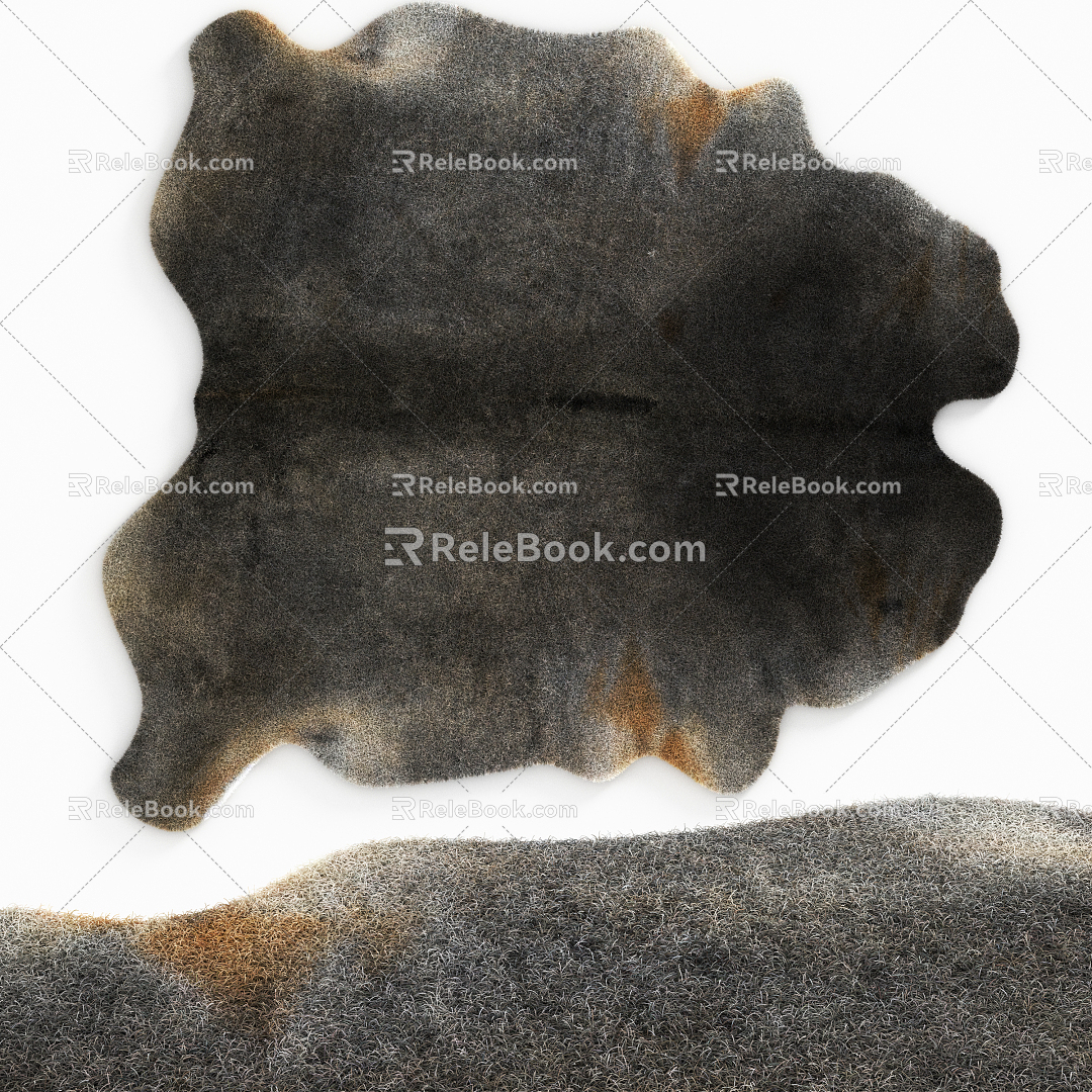 Modern Moulding Carpet Plush Carpet 3d model