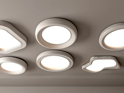 Ceiling Lights With Various Shapes And Designs 3d model