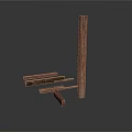 Organ And Hair Structure Model Featuring Brown Wooden Sticks In Different Lengths