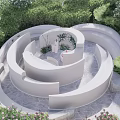 Serene Garden Landscape Design With Winding Paths Water Features And Lush Greenery