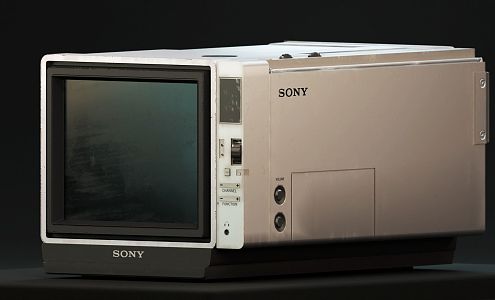 Sony TV monitor computer is old 3d model