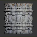 Rusty Metal Mechanical Part With Layered Structure And Gear Like Edges On Dark Background