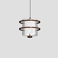 Traditional Chinese Style Chandelier With Wooden Frame Transparent Lampshade And Plum Blossom Design