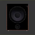 High Quality Audio Speaker With Black Orange Wooden Panel Modern Subwoofer Driver Design