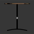 Modern Tables with Brown Black Spotted Tabletop and Solid Black Surface on Black Legs 3d model