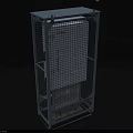 Sturdy Industrial Equipment Cabinet With Metal Grid Frame And Protective Structure