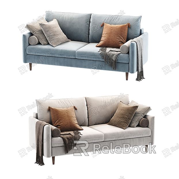 Modern double sofa model