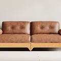 Middle-style double sofa 3d model