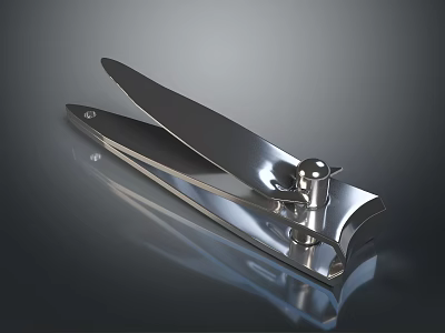 Silver Stainless Steel Kitchen Tongs Food Serving Household Tool With Durable Design 3d model