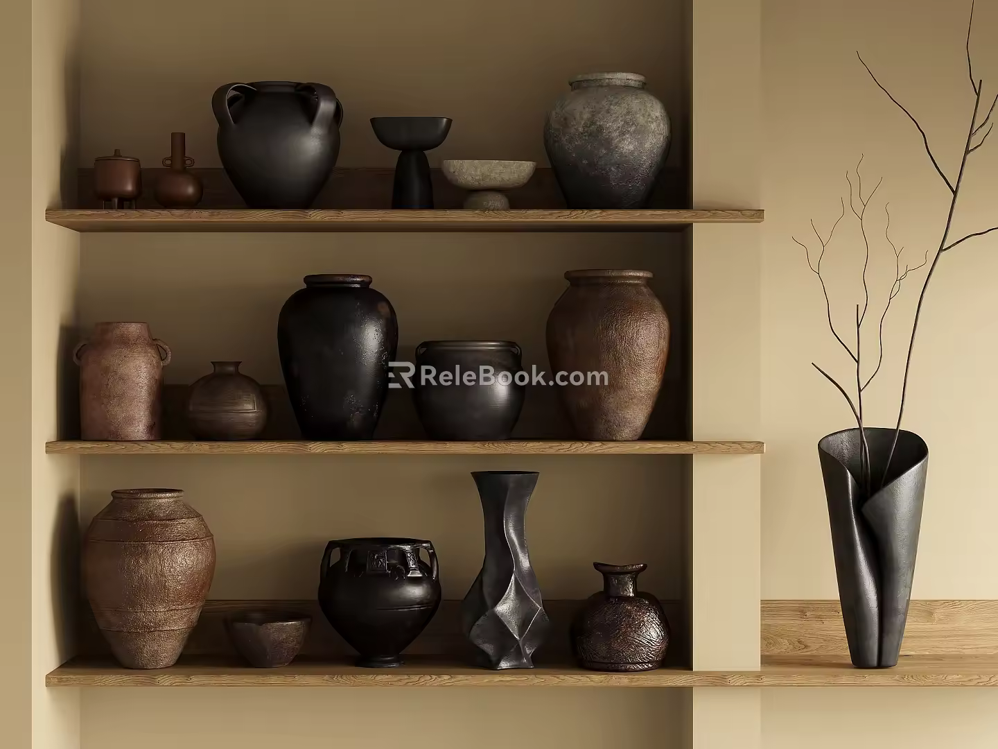 The Dried Pot of Silent Wind 3d model
