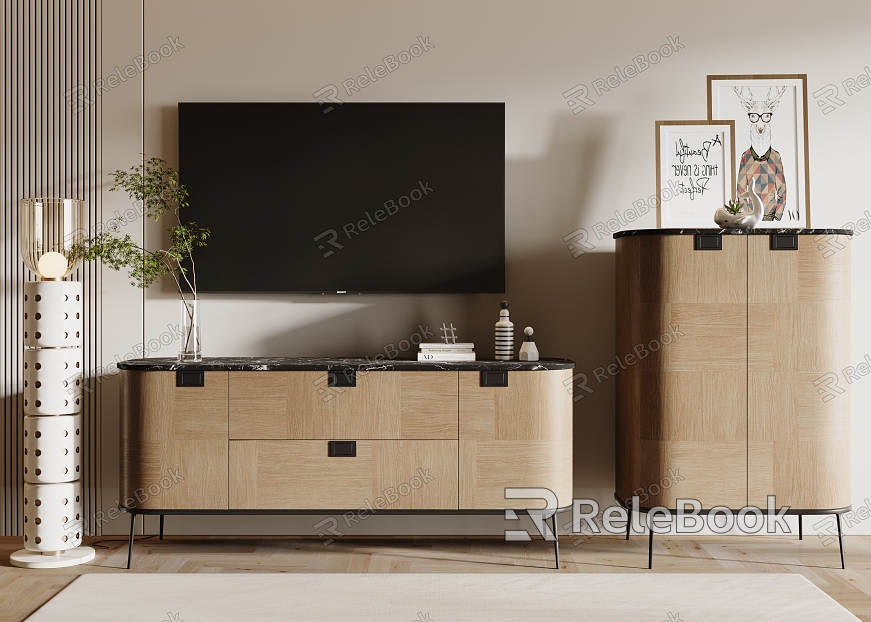 Modern TV Cabinet Combination Cabinet model