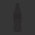 Transparent Glass Bottle With Water Bubbles On Dark Background With Reflection 3d model