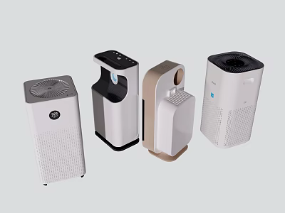 Modern Air Purifiers With Various Styles And Efficient Design For Home Use 3d model