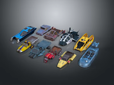 Assorted Colorful Miniature Toy Cars With Various Types And Designs Collection 3d model