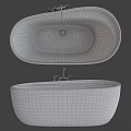 Modern White Freestanding Bathtub With Sleek Design And Chrome Faucet