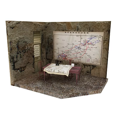 War Room Museum Museum Scene Museum War Room 3d model