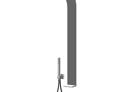 Modern Shower Head With Handheld Sprayer And Wall Mounted Design 3d model