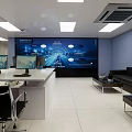 modern monitoring room 3d model