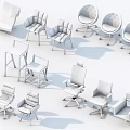 Various Modern Office Chairs with Multiple Styles and Color Options 3d model