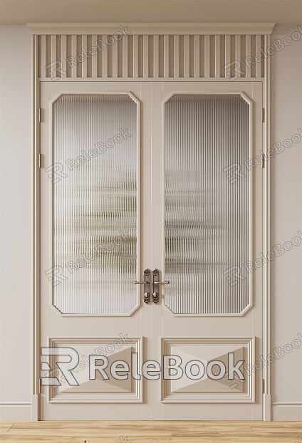 French double door glass double door model