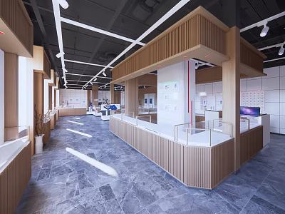Modern Jewelry Store Interior Design With Glass Display Counters And Soft Lighting And Polished Floors 3d model