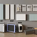 Stylish Home Radiators Including Wall Mounted And Floor Standing Heating Styles 3d model