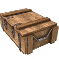 Vintage Wooden Storage Box With Metal Straps And Durable Material