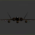 Military Fighter Jet With Brown Black Camouflage Paint And Missiles Under Wings